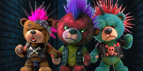 Pixar Punk Bears generated by dalle
