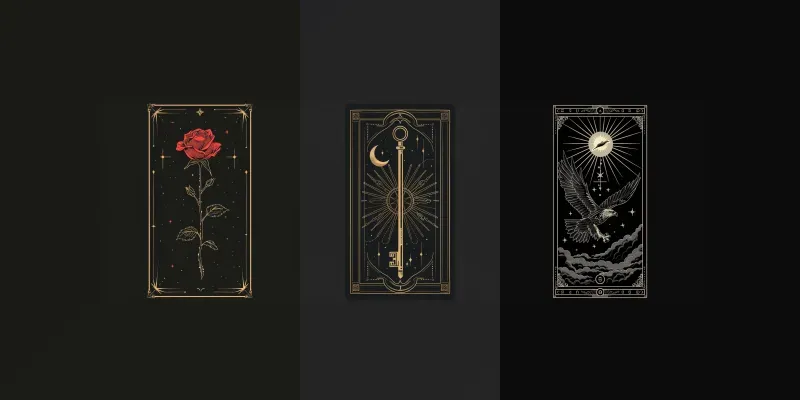 Minimalistic Tarot Card Illustrations generated by undefined