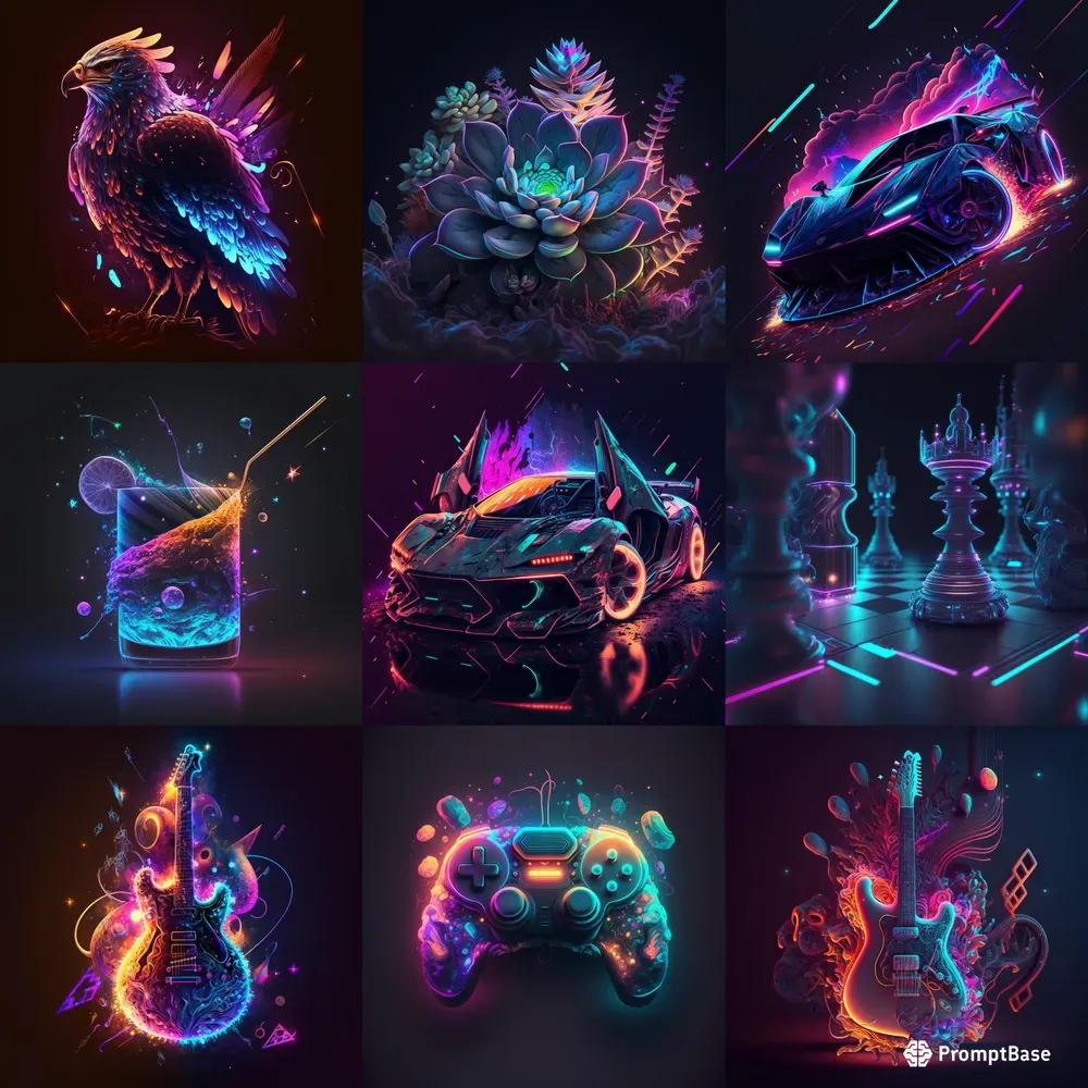 Glowing Neon Art