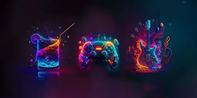 Glowing Neon Art generated by undefined