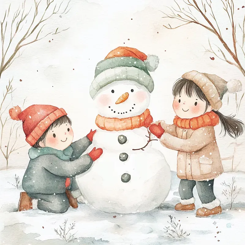 Cozy Watercolor Christmas Illustrations