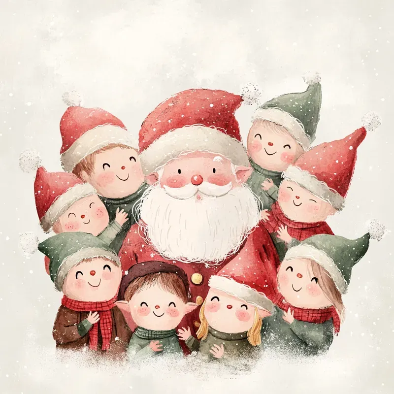 Cozy Watercolor Christmas Illustrations