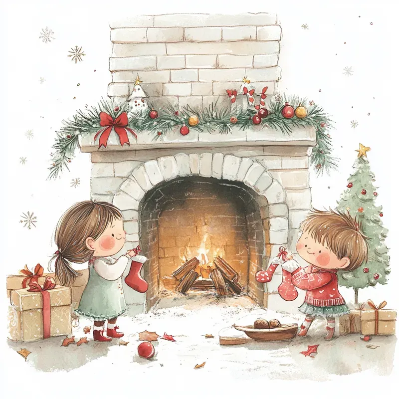 Cozy Watercolor Christmas Illustrations
