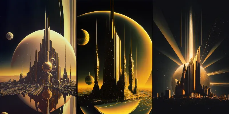 Utopian City Skylines generated by undefined
