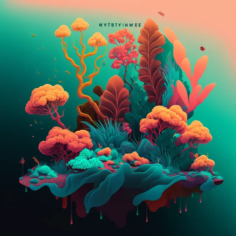 Abstract And Vibrant Nature Themed Art