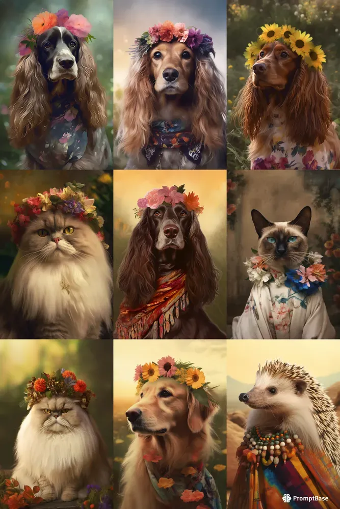 Boho Animal Portraits