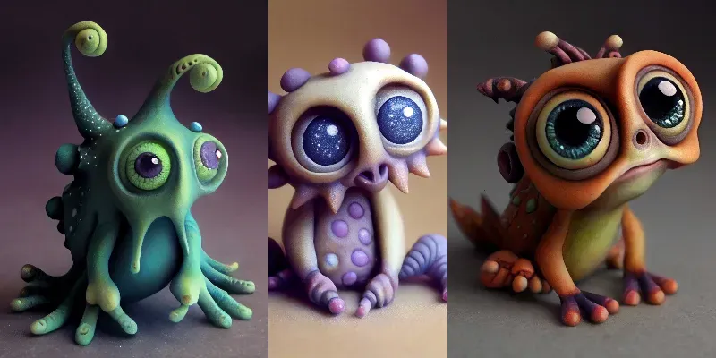Cute 3d Aliens generated by undefined