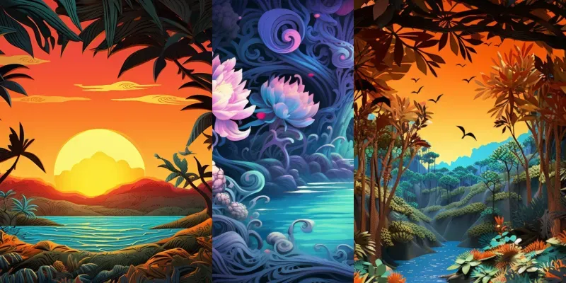 Enchanted Forest Papercut Crafts generated by undefined
