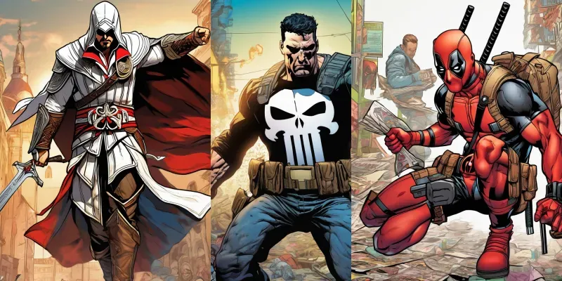 Absurd Superheroes Comic Art generated by undefined