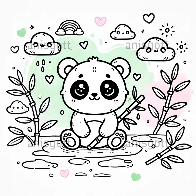 Cute Pastel Kawaii Coloring Pages
