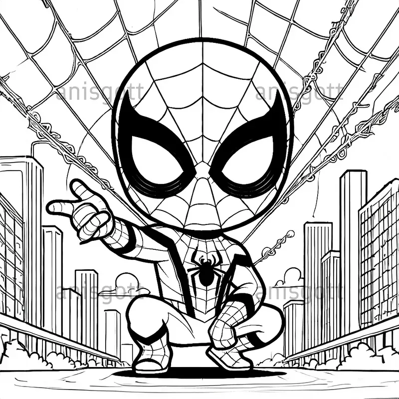 Kawaii Superhero Coloring Pages