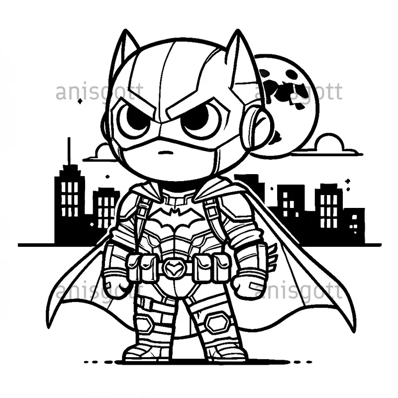 Kawaii Superhero Coloring Pages