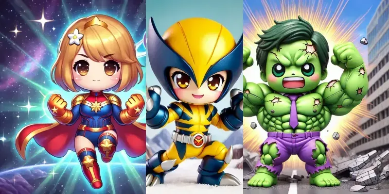 Kawaii Superhero Chibi Adventures generated by undefined