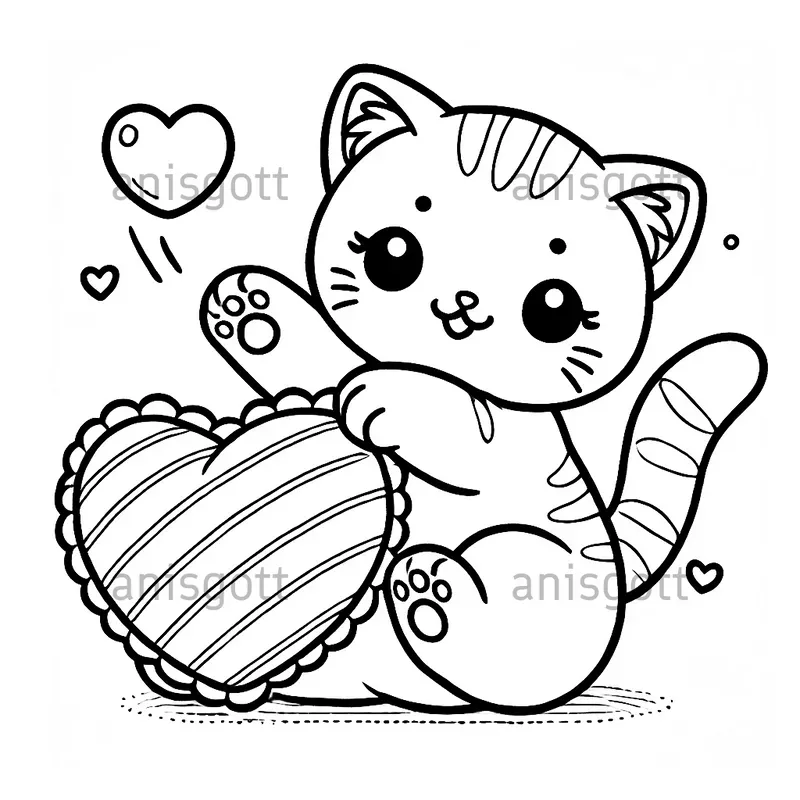 Valentines Day Simple Coloring Pages