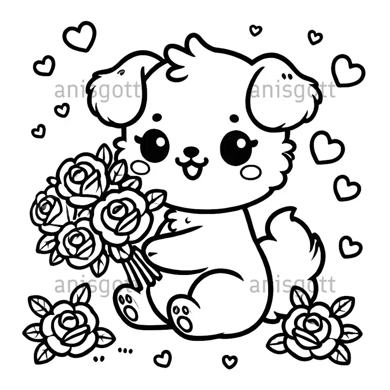 Valentines Day Simple Coloring Pages