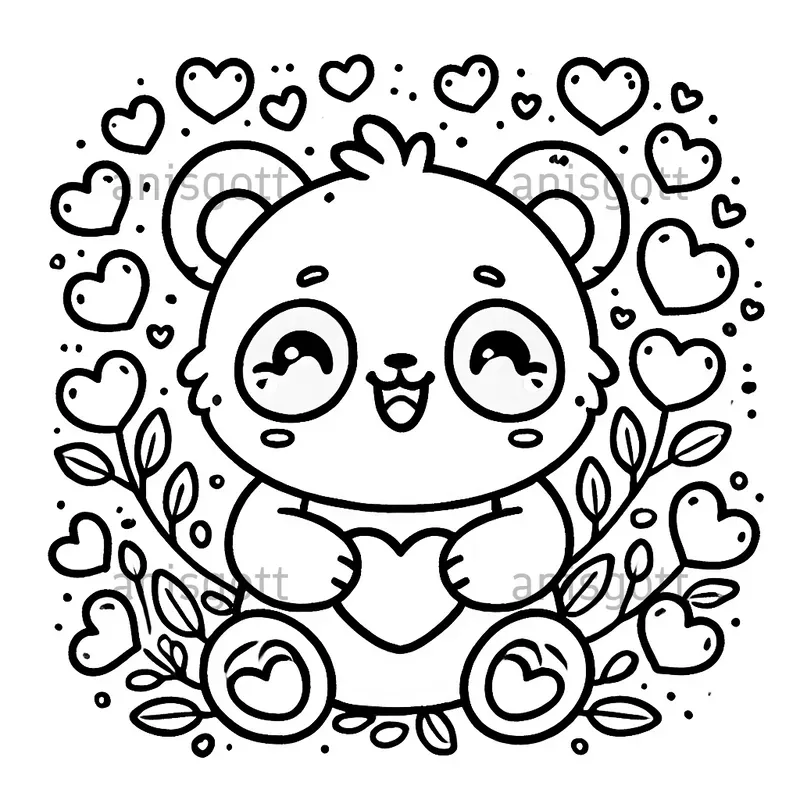 Valentines Day Simple Coloring Pages
