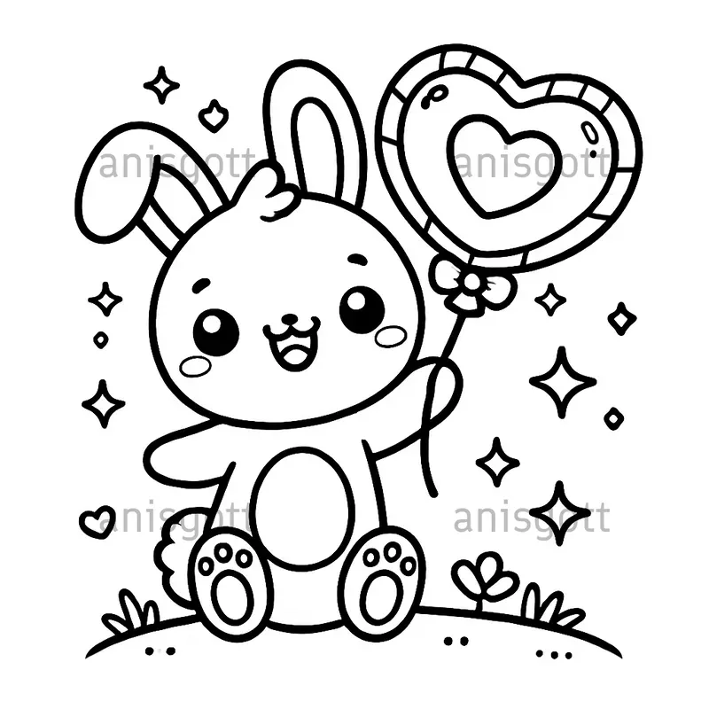 Valentines Day Simple Coloring Pages