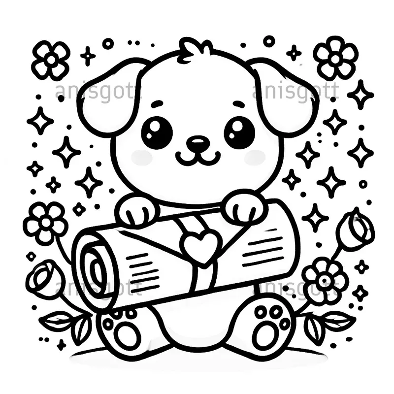 Valentines Day Simple Coloring Pages