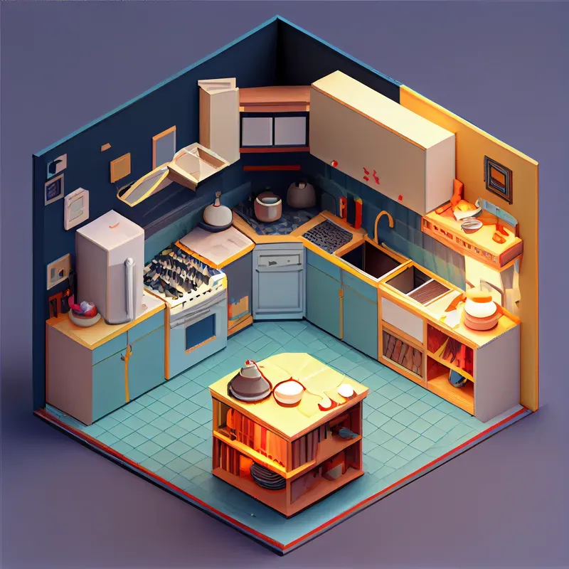 Isometric Home Spaces 3D
