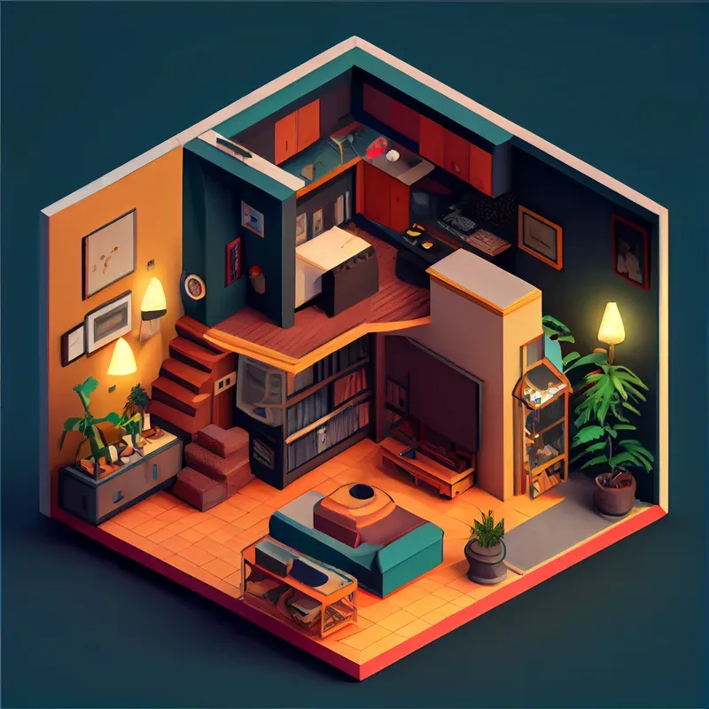 Isometric Home Spaces 3D