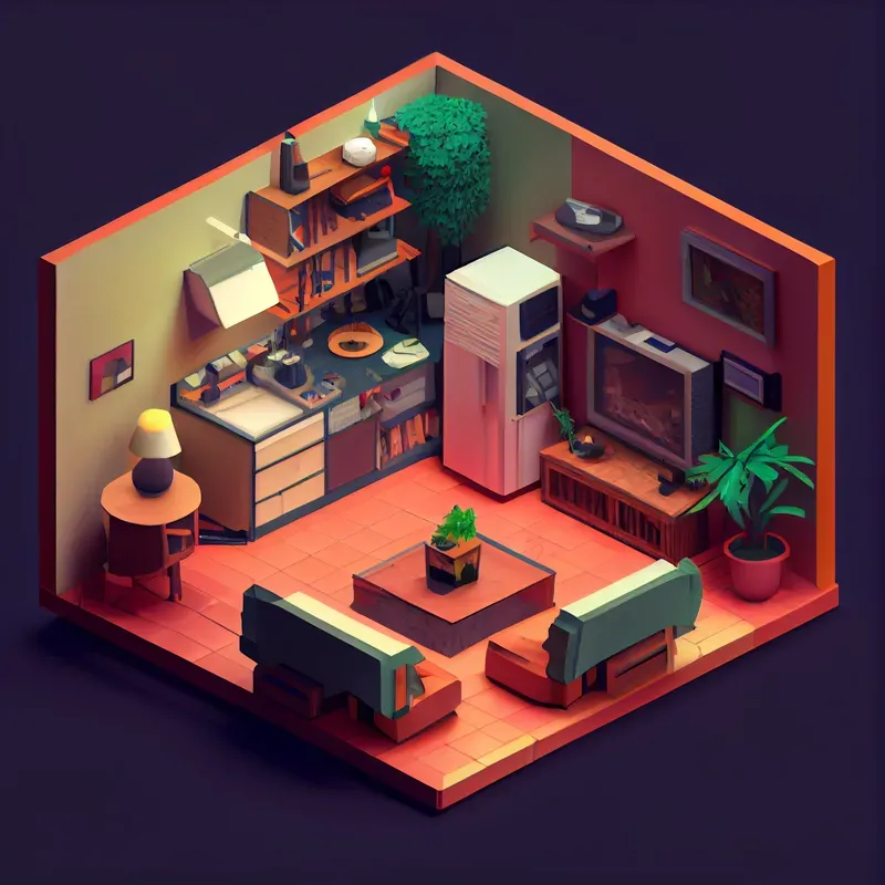 Isometric Home Spaces 3D
