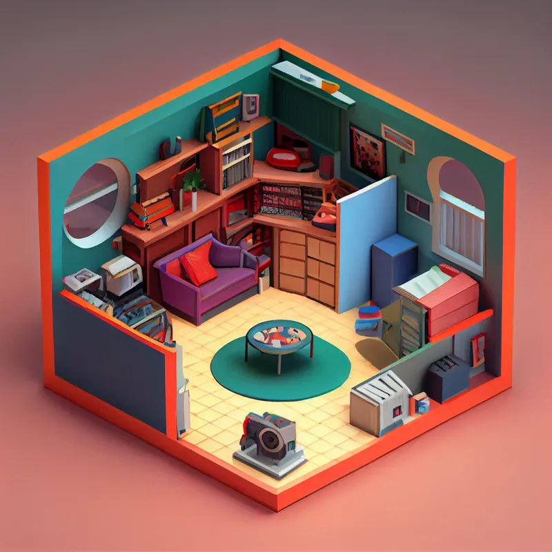 Isometric Home Spaces 3D
