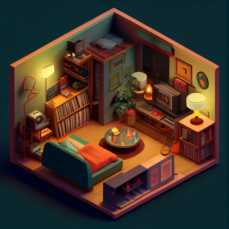 Isometric Home Spaces 3D
