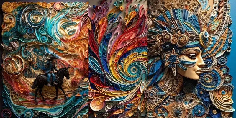 Multidimensional Paper Art generated by undefined