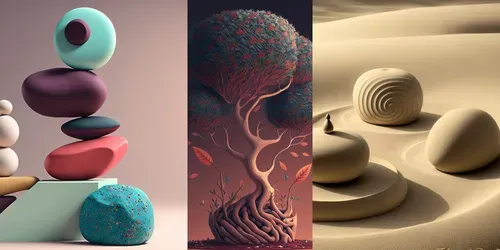 Abstract Organic Shapes generated by midjourney