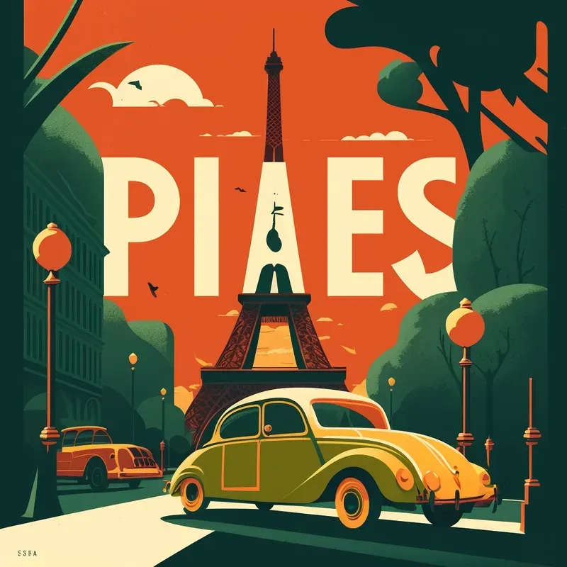 Vintage Travel Poster Illustrations