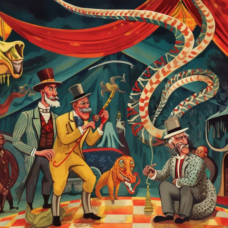 Whimsical Vintage Circus Scenes
