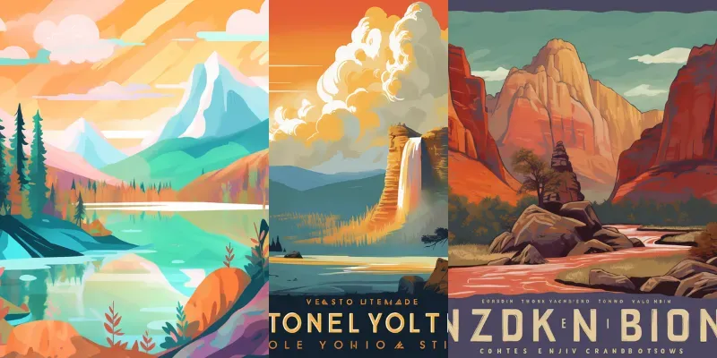 Majestic National Parks Landscapes generated by undefined