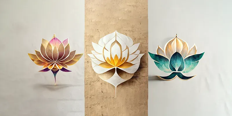 3D Lotus Logo generated by undefined