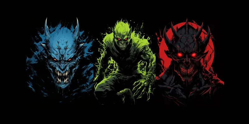 Brutal Demon Tshirt Designs generated by undefined