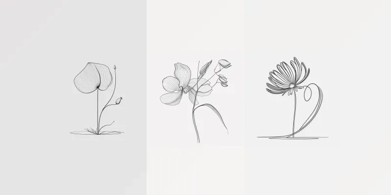 Floral Drawings generated by undefined
