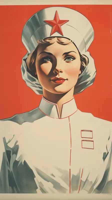 Retro Soviet Propaganda Poster Art 40s