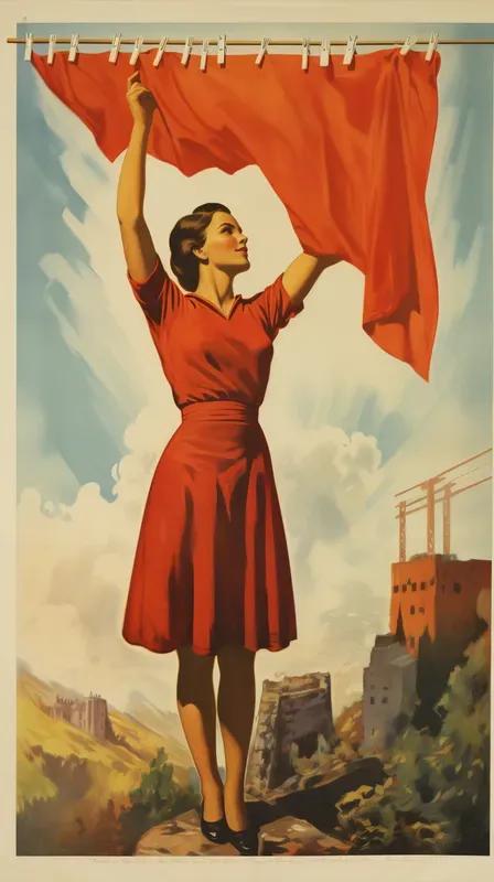 Retro Soviet Propaganda Poster Art 40s