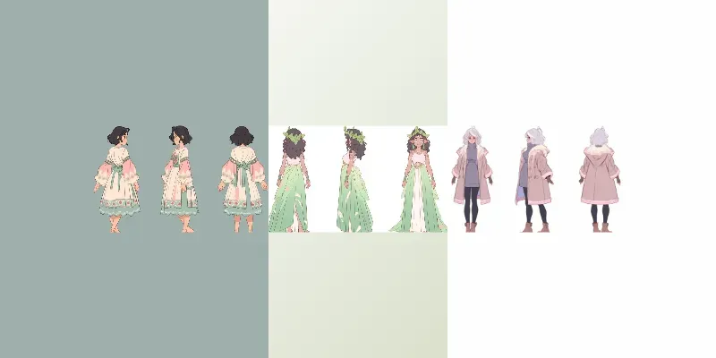 Turnaround Sheets Anime Characters generated by undefined