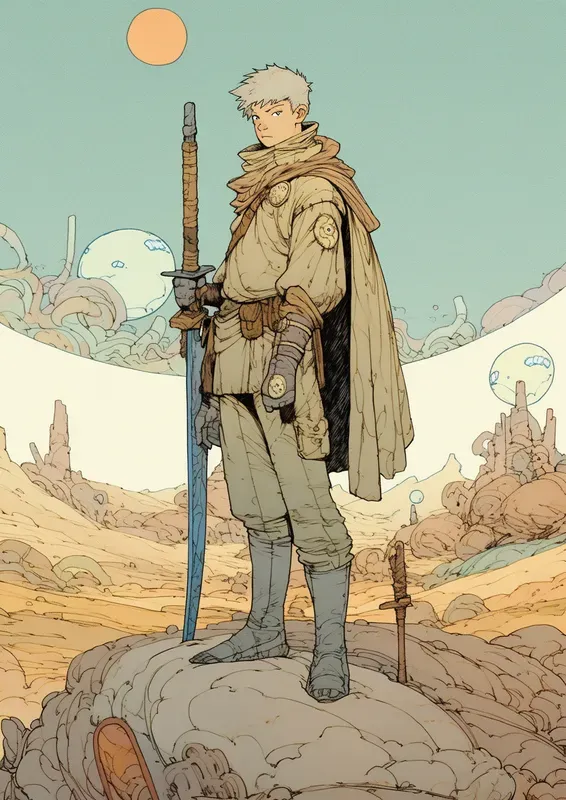 Surreal Scifi Anime Comic Stills