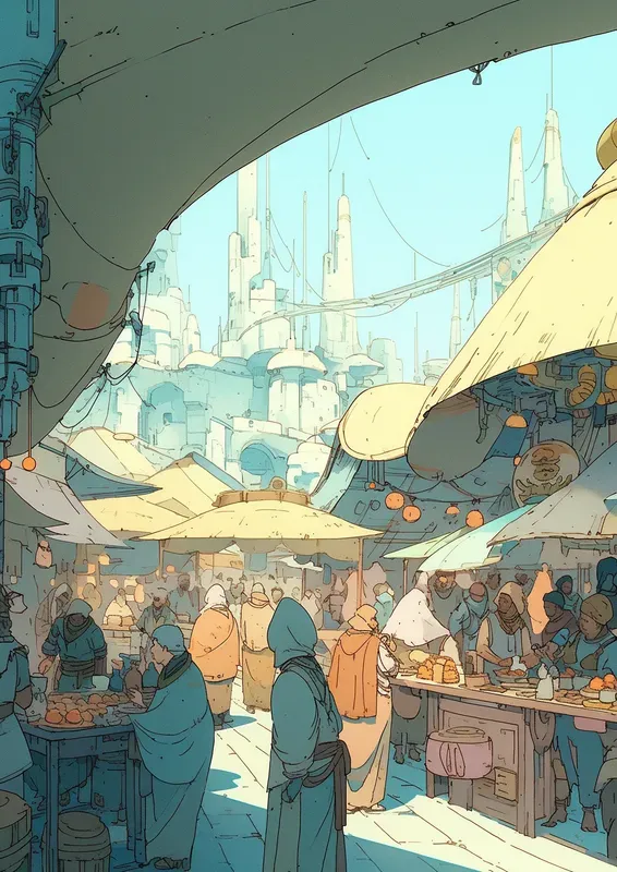 Surreal Scifi Anime Comic Stills