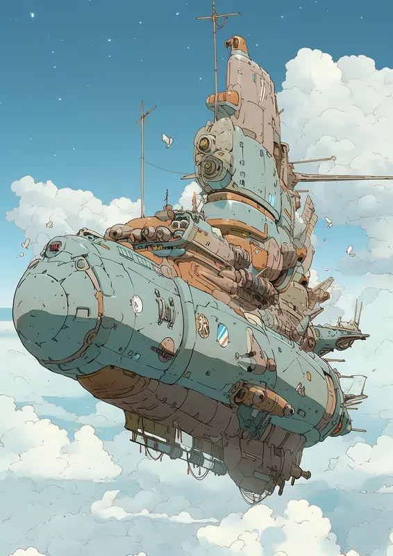 Surreal Scifi Anime Comic Stills