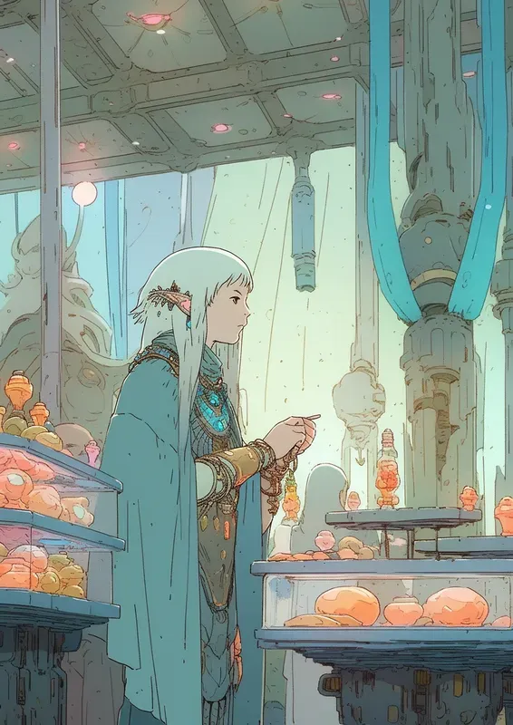 Surreal Scifi Anime Comic Stills