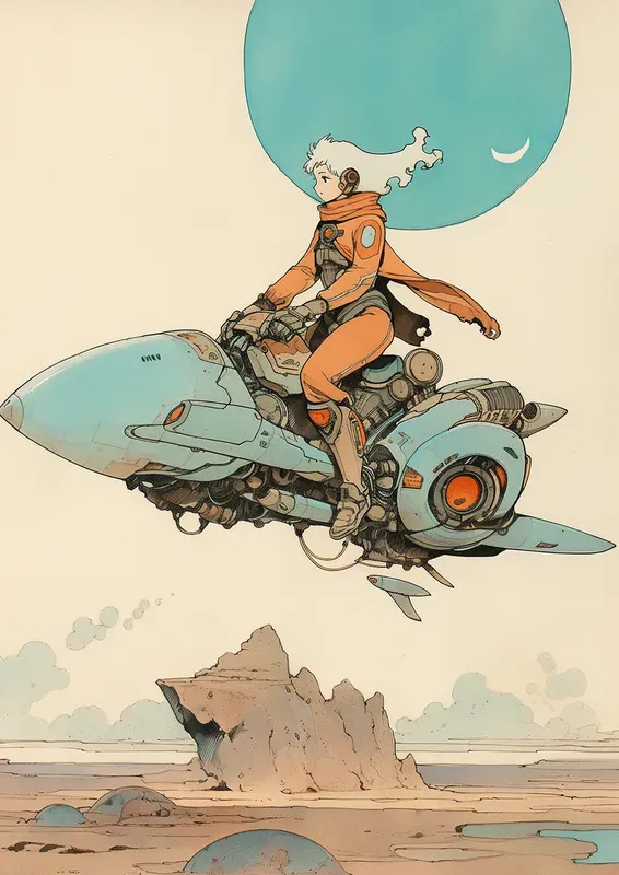 Surreal Scifi Anime Comic Stills