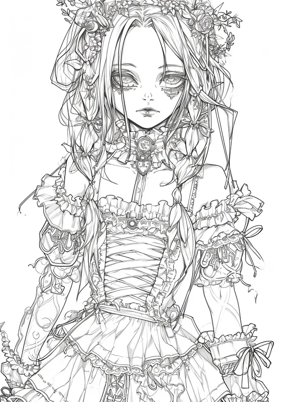 Anime Girls Coloring Pages Printables