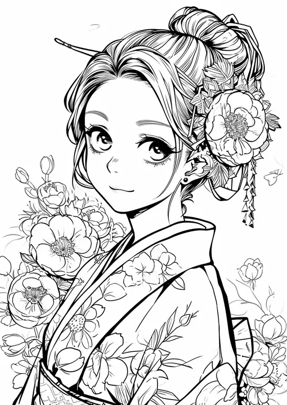 Anime Girls Coloring Pages Printables