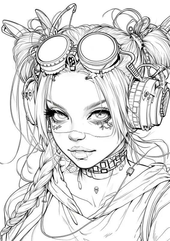 Anime Girls Coloring Pages Printables