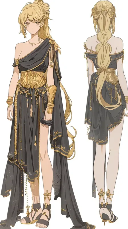 Vtuber Character Model Concept Sheets