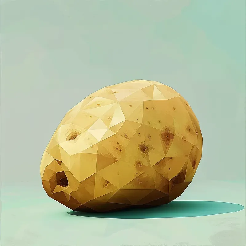 Fruits And Vegetables Low Poly Paintings