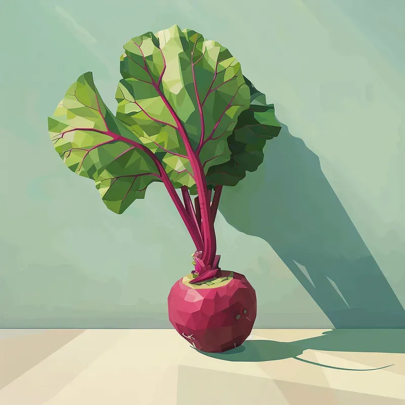 Fruits And Vegetables Low Poly Paintings