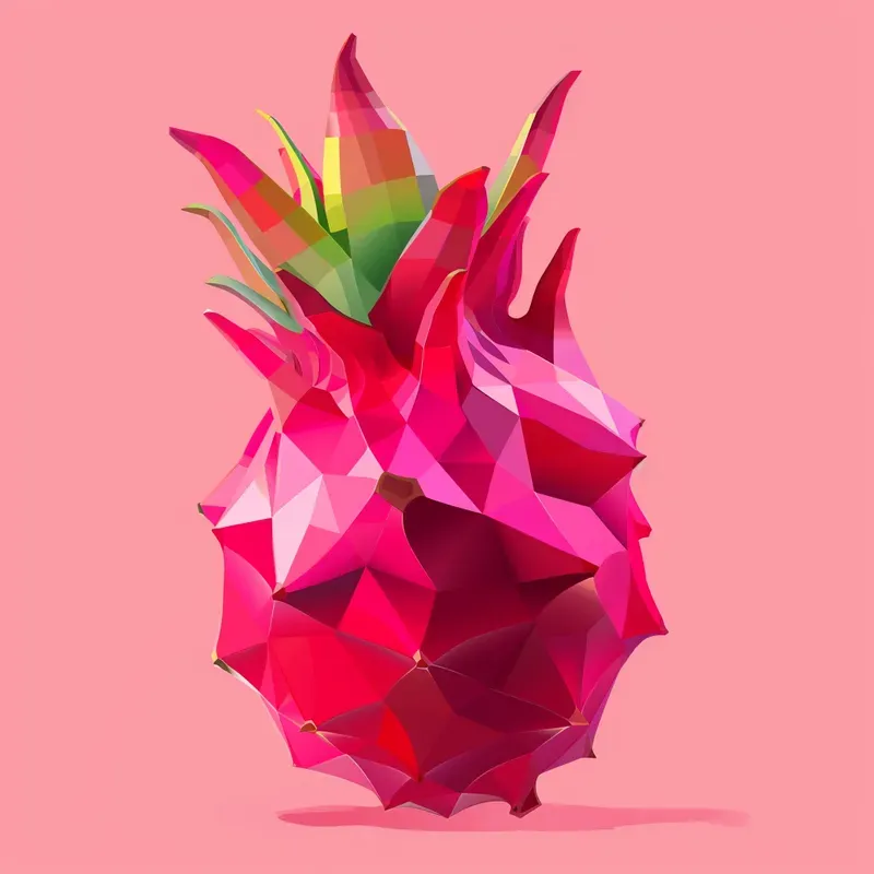 Fruits And Vegetables Low Poly Paintings